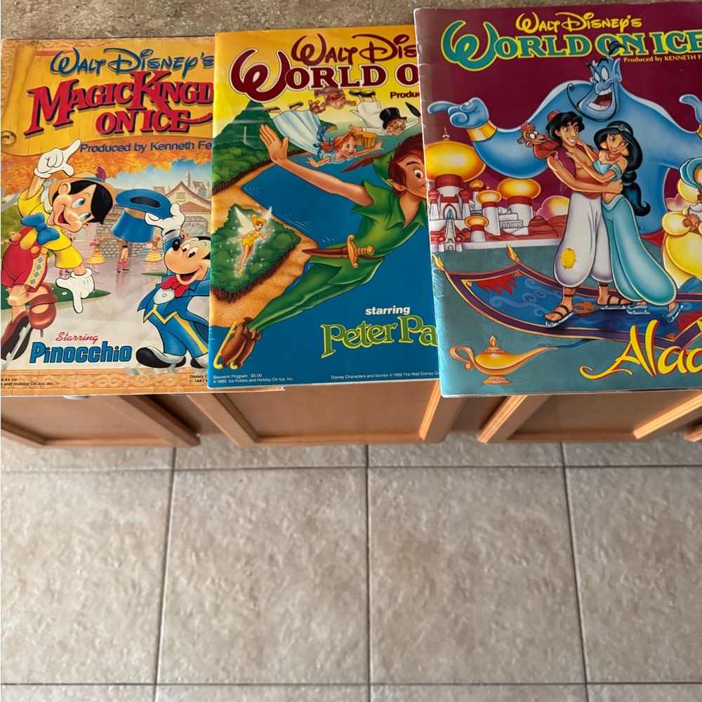 Disney Magic Kingdom On Ice Programs - Colorful Cover Set of 3